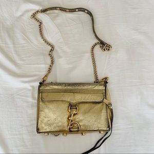 Rebecca minkoff gold mini Mac bag
